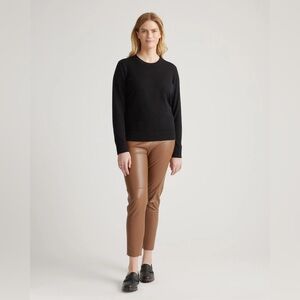 Quince lightweight cotton cashmere sweater size small black NWT